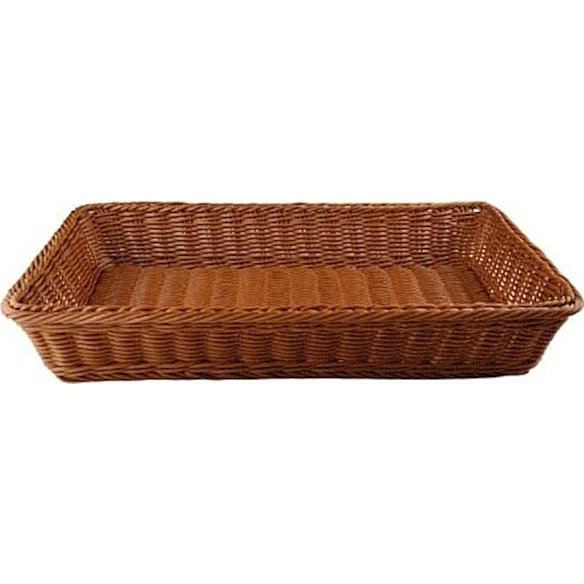 Корзина для хлеба прямоуг. 53*32*9 см. коричневая полиротанг MGProf (WBS-533209/2) /1/20/