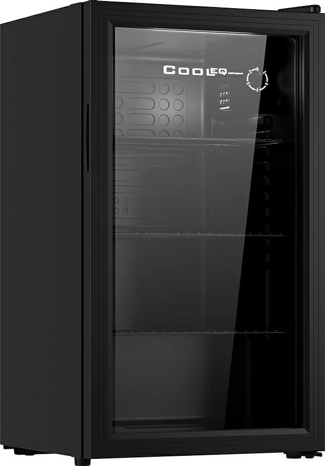 Холодильный шкаф со стеклом COOLEQ TBC-85N черный