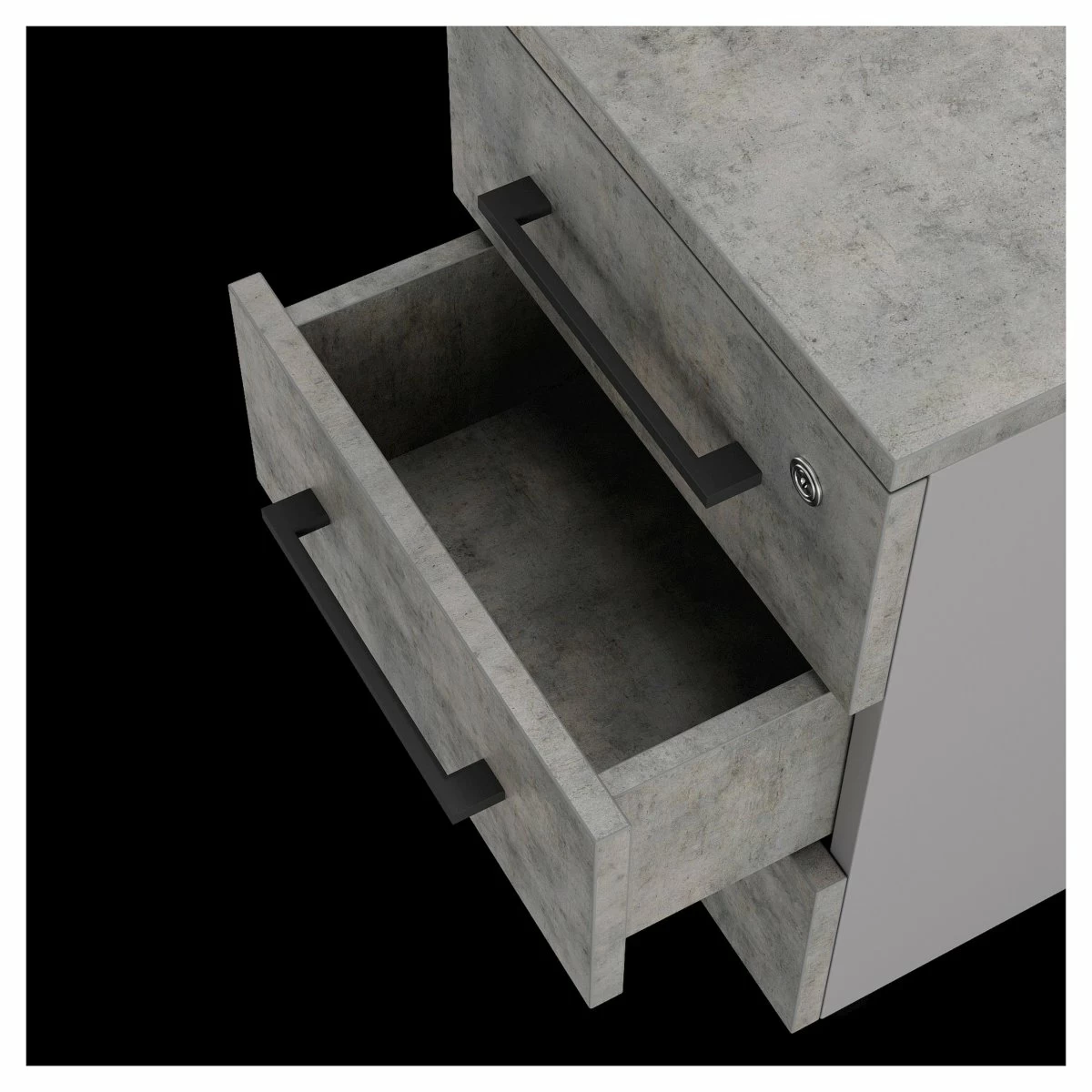 Тумба приставная Kobor TS3-40/80 aluminum/chicago