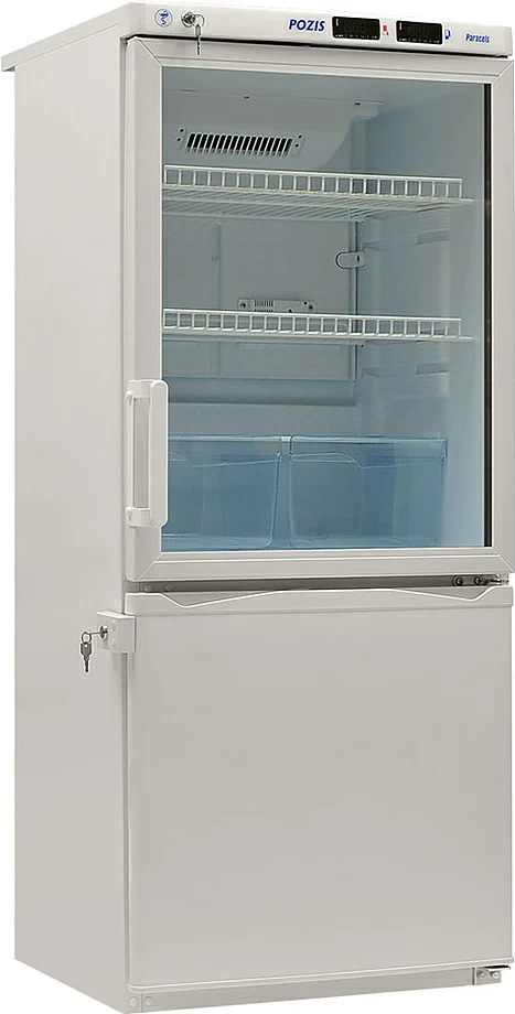 Холодильник лабораторный комбинированный POZIS ХЛ-250 (стекло + металл)