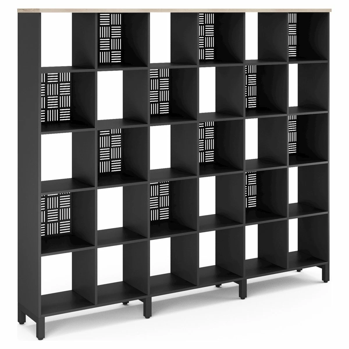 Стеллажная система Kobor SQ-5X6 black/natural