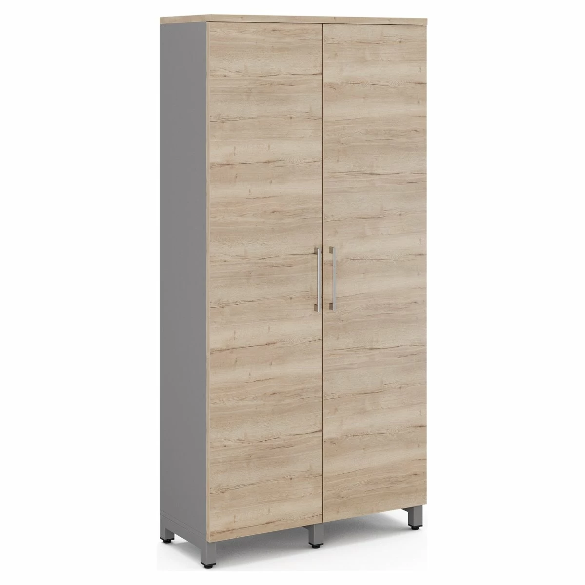 Шкаф распашной Kobor HR/5-90/60/M aluminum/natural