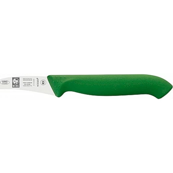 Нож для чистки овощей 60/170 мм. зеленый, изогнутый HoReCa Icel /1/12/