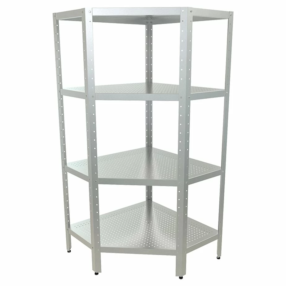 Стеллаж перфорированный угловой разборный Кобор СКПУ-5/6-100/90 (высота 1800)