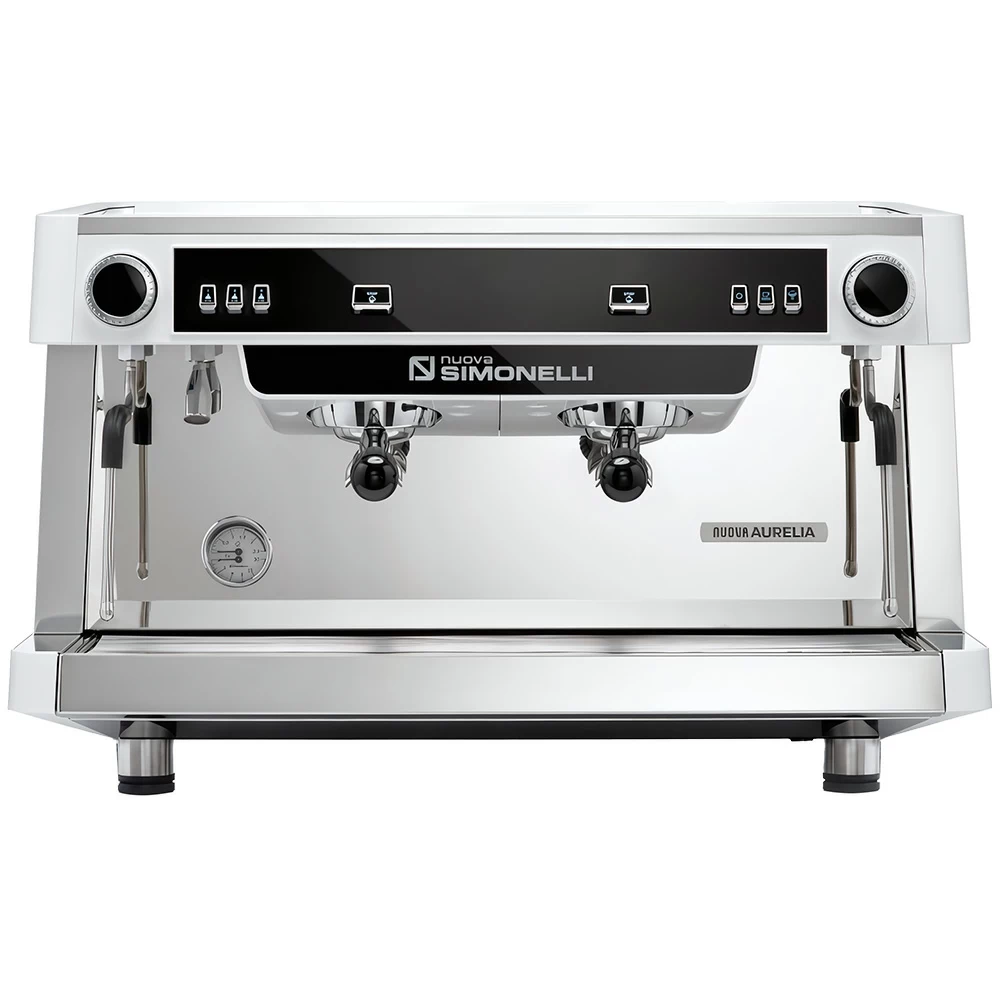 Кофемашина рожковая полуавтоматическая Nuova Simonelli Nuova Aurelia SEM 2Gr S 220V white+high groups+Group Display+Double wall steam wand+Led