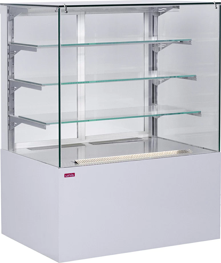 Витрина кондитерская UNIS Cube II Transparent 1000 Pearl White