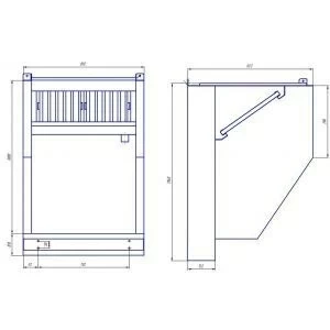 Зонт вытяжной пристенный RoboLabs KF065-00-1400A