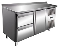 Стол с охлаждаемым шкафом Cooleq GN2220TN бортик 2 ящика+1 дверь