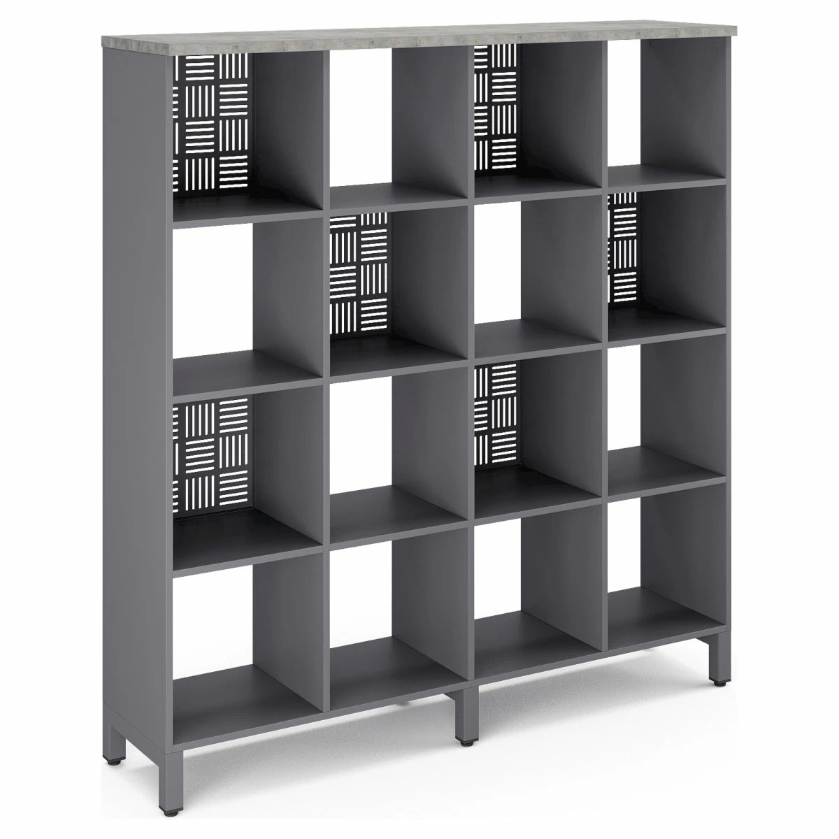 Стеллажная система Kobor SQ-4X4 graphite/chicago