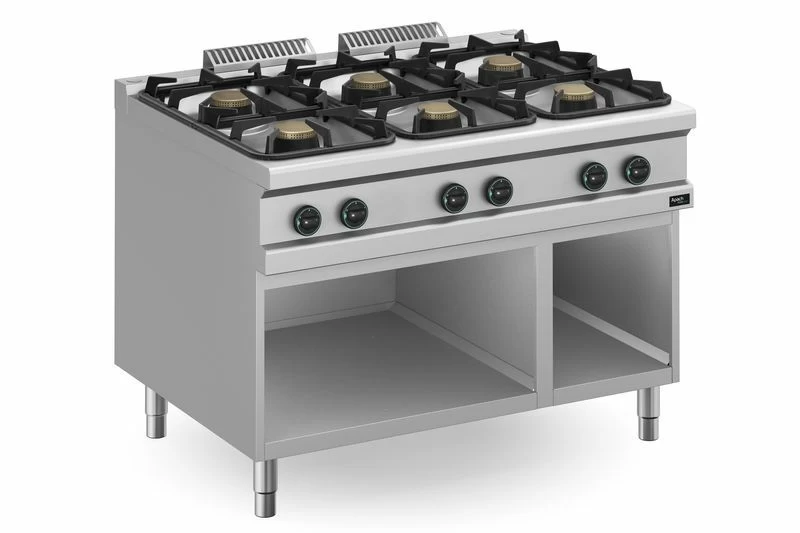 Плита газовая 6 конфорочн.900 сер. Apach Cook Line APRG-129P/PL