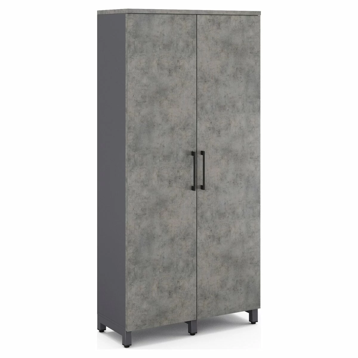 Гардероб распашной Kobor HRG-90/60/M graphite/chicago