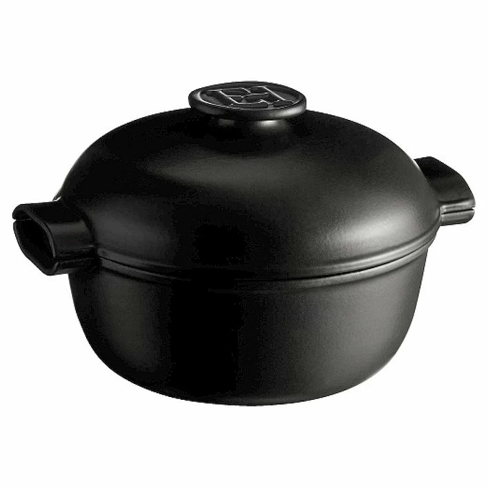 Кастрюля 4,0 л. d=27,0 см. h=20 см. с крышкой (индукция) графитовая керам Emile Henry /1/