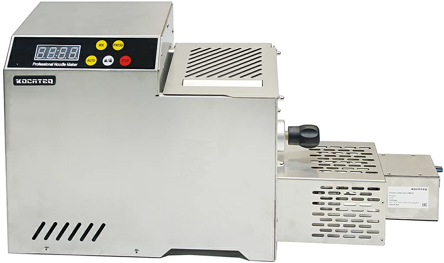 Макарон производства машина Kocateq OMJ 2 with cutter до 12 кг/ч c тестомесом на 2.5 кг и ножом автоподрезки