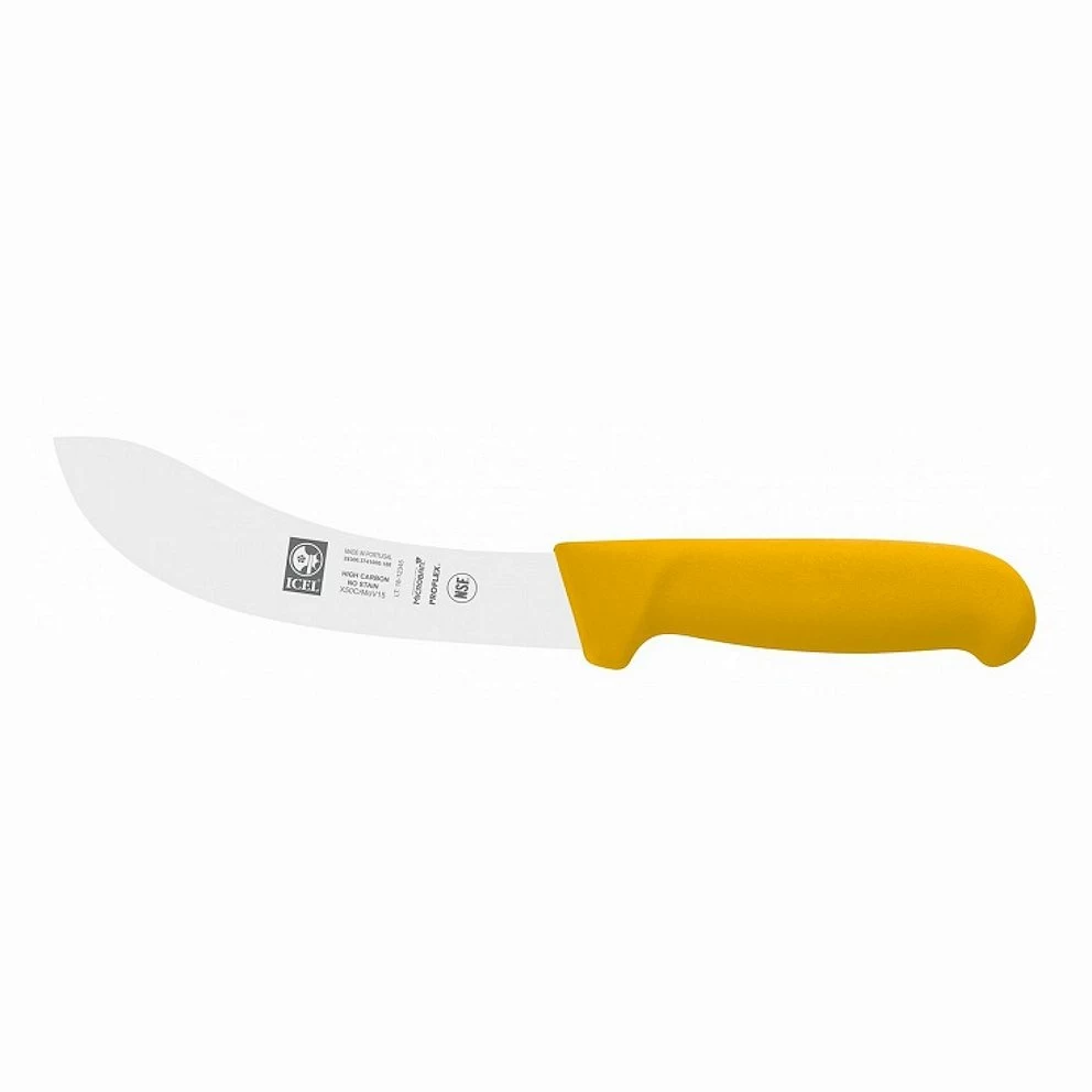 Нож для снятия кожи 180/310 мм. изогнутый, желтый SAFE Icel /1/6/