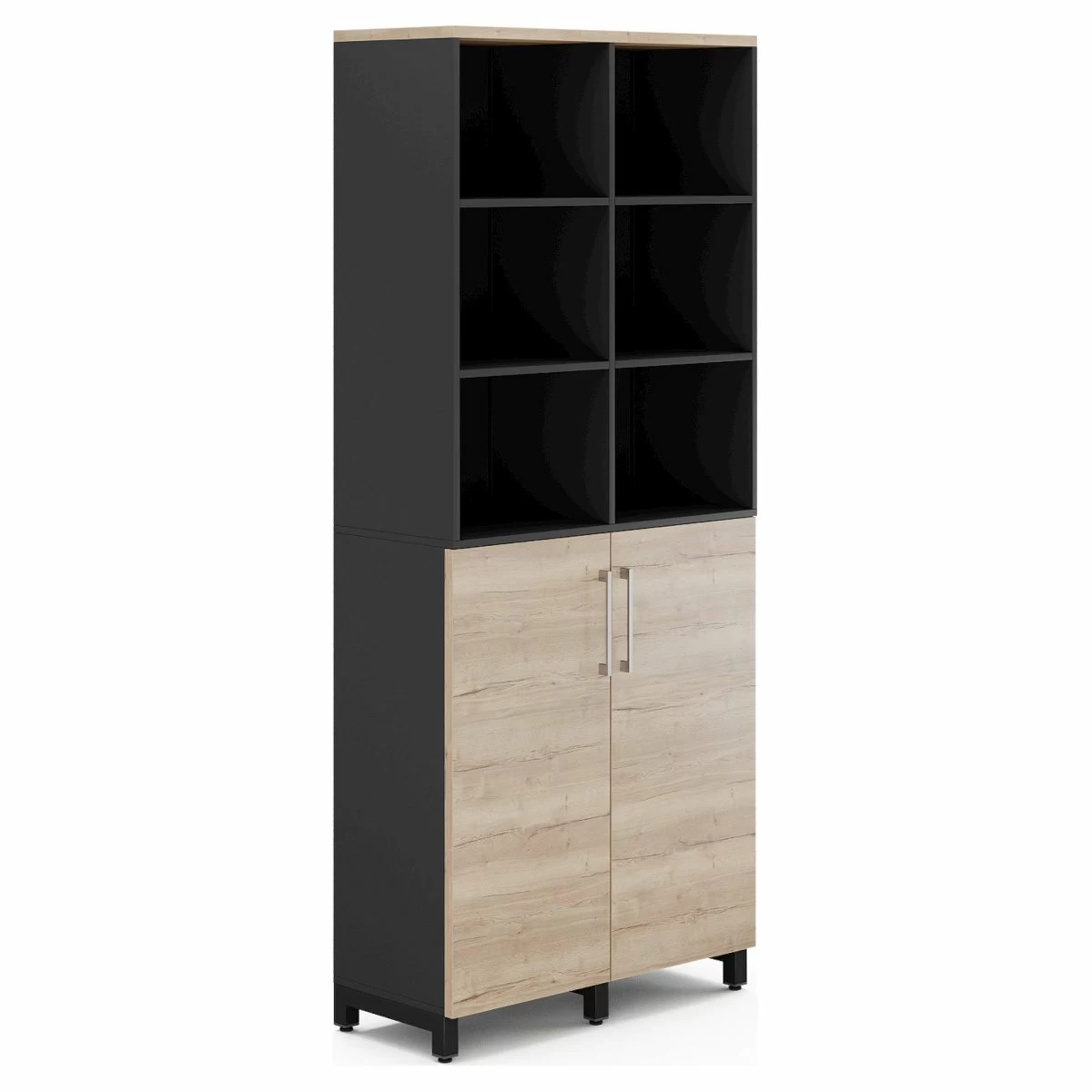 Шкаф распашной Kobor HR/3/3-90/60/M black/natural