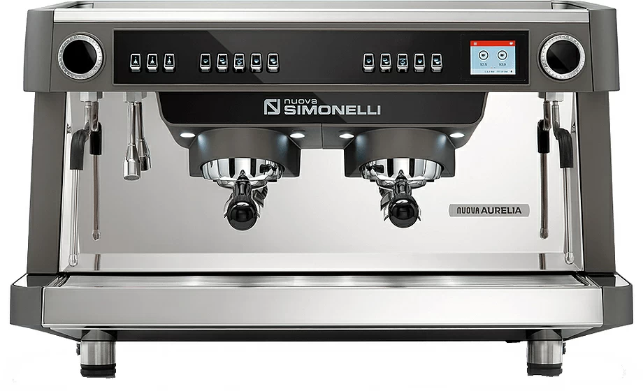 Кофемашина рожковая автоматическая Nuova Simonelli Nuova Aurelia VOL XT 2Gr 220V black+PID+high groups+LED+Group Display+Double wall steam wand+E-milk