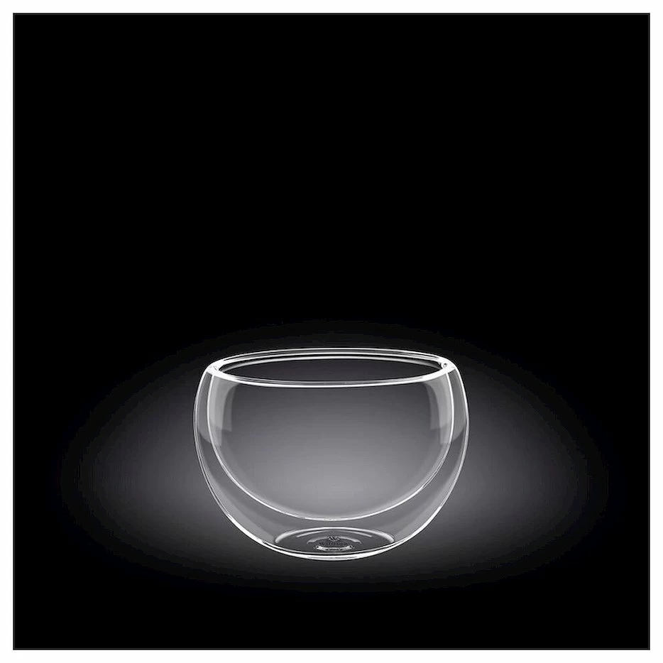 Салатник d=80 мм. 200 мл с дв. стенками Thermo Glass Wilmax /6/120/