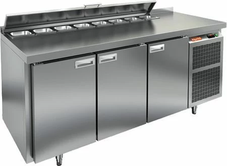 Стол охлаждаемый для салатов HICOLD SL2-111SN с крышкой