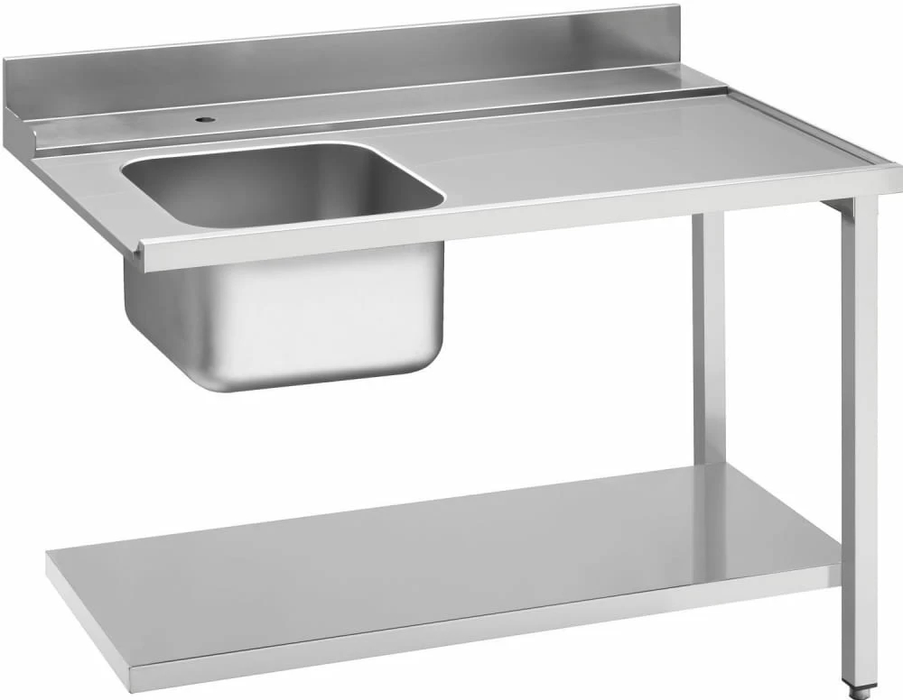 Стол с мойкой для купольных посудомоечных машин, соединение справа SMEG WT51200SR