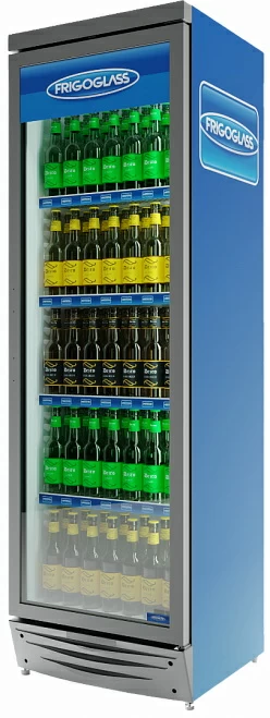 Холодильный шкаф Frigoglass CMV 375 NC (сер.корпус, бел.кабинет, сер.рамка дв., 1Led, 5полок, 5цд)