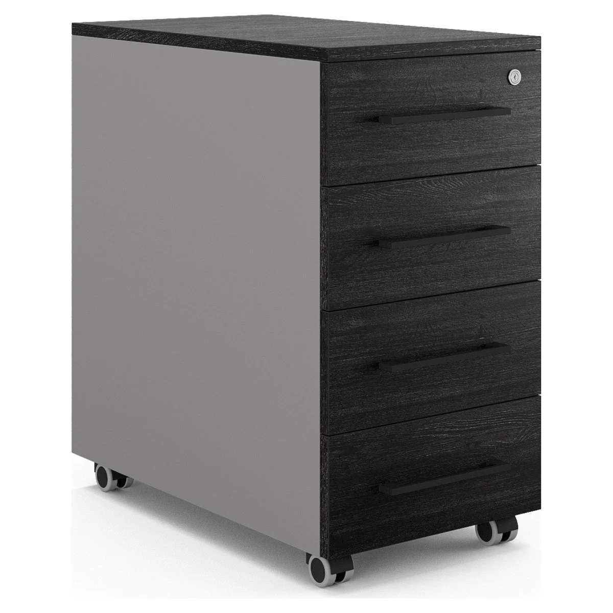 Тумба мобильная Kobor TM4-40/60 aluminum/wood
