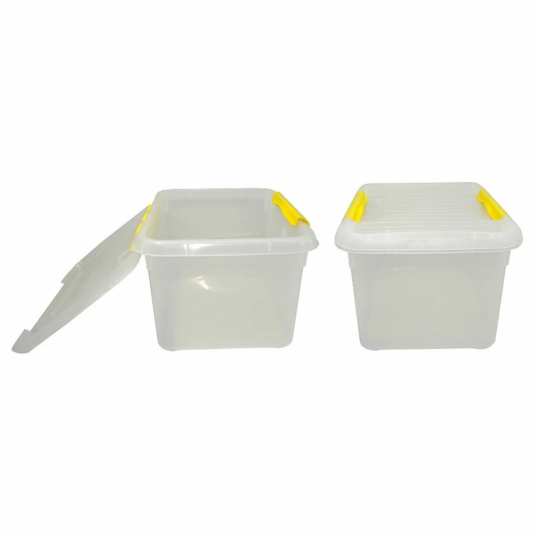 Контейнер для продуктов прямоуг. 8 л 30*23*16 см с желтым зажимом MG /1/10/