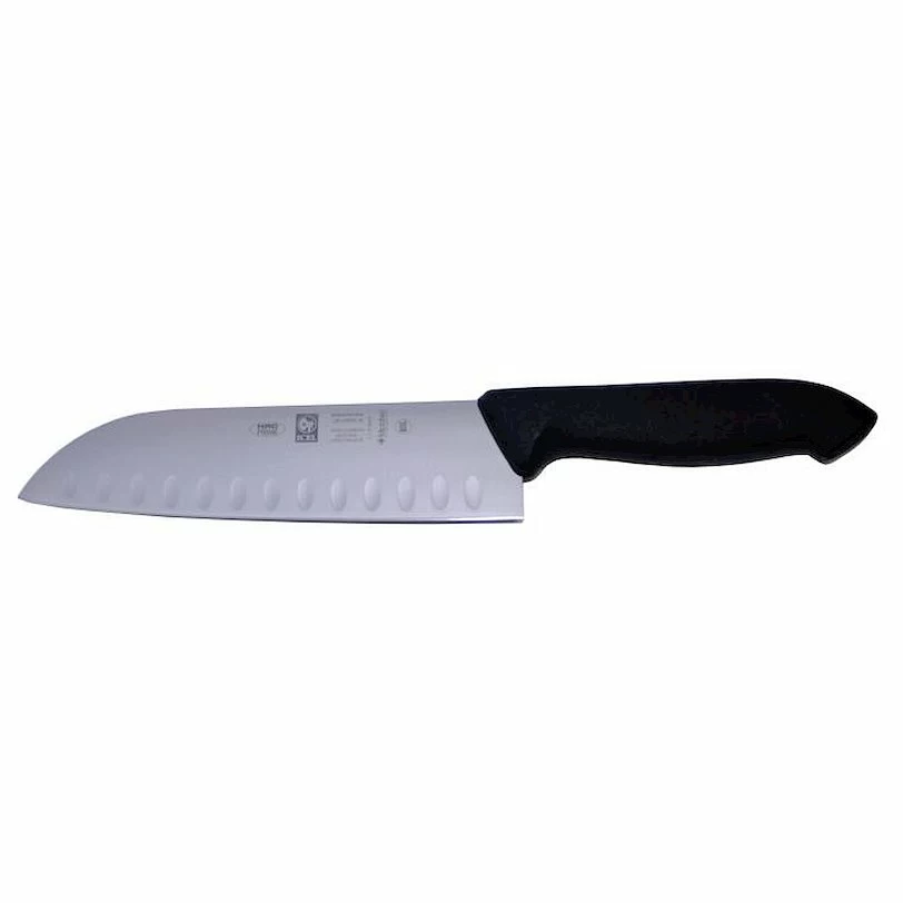 Нож шеф японский 180/310 мм. черный. с бороздками HoReCa Icel /1/6/