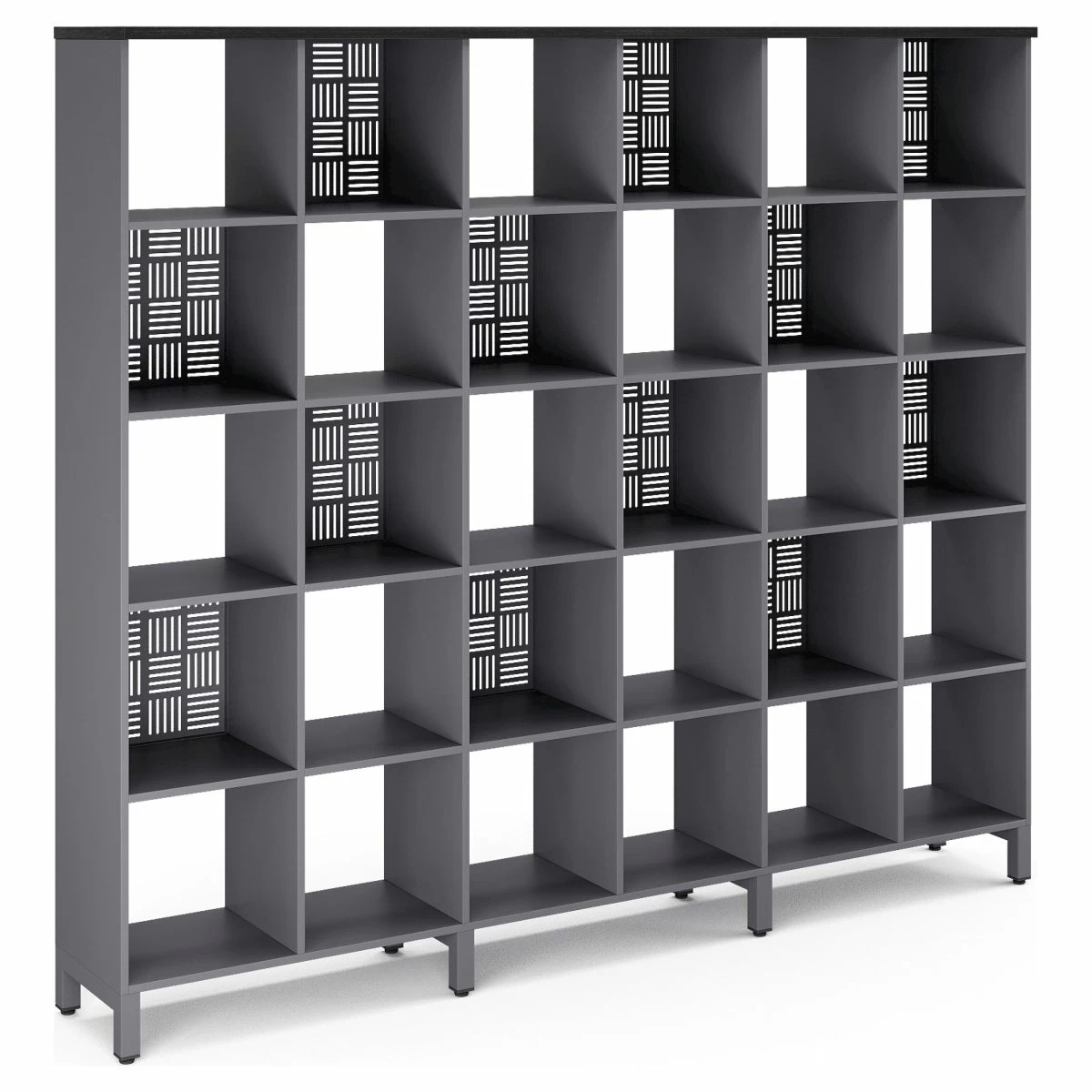 Стеллажная система Kobor SQ-5X6 graphite/wood