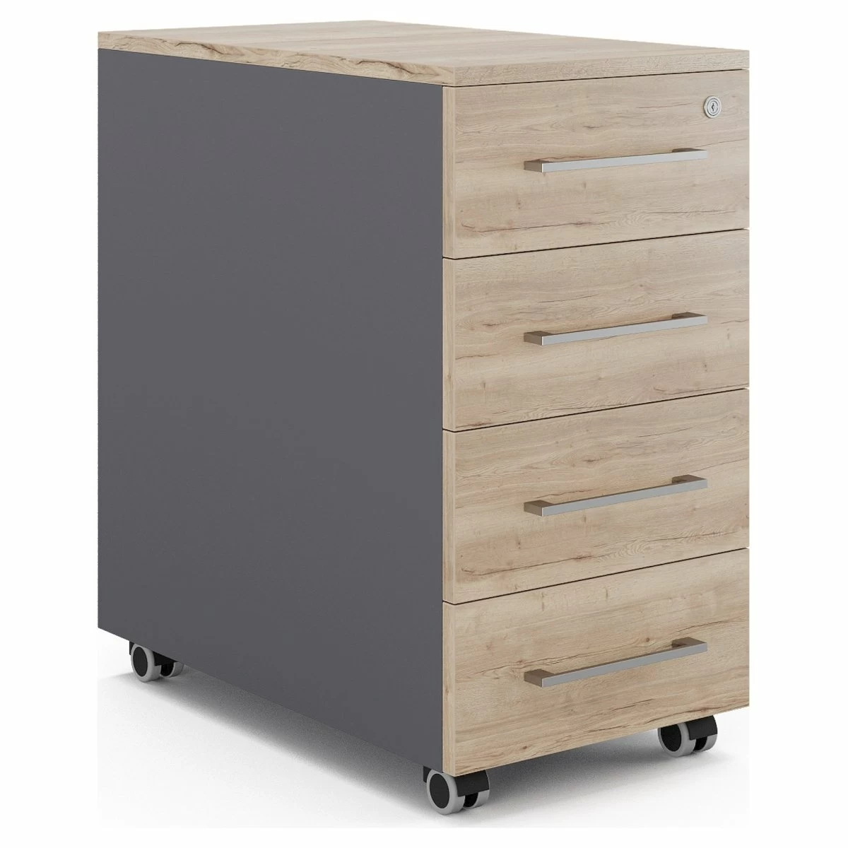Тумба мобильная Kobor TM4-40/50 graphite/natural