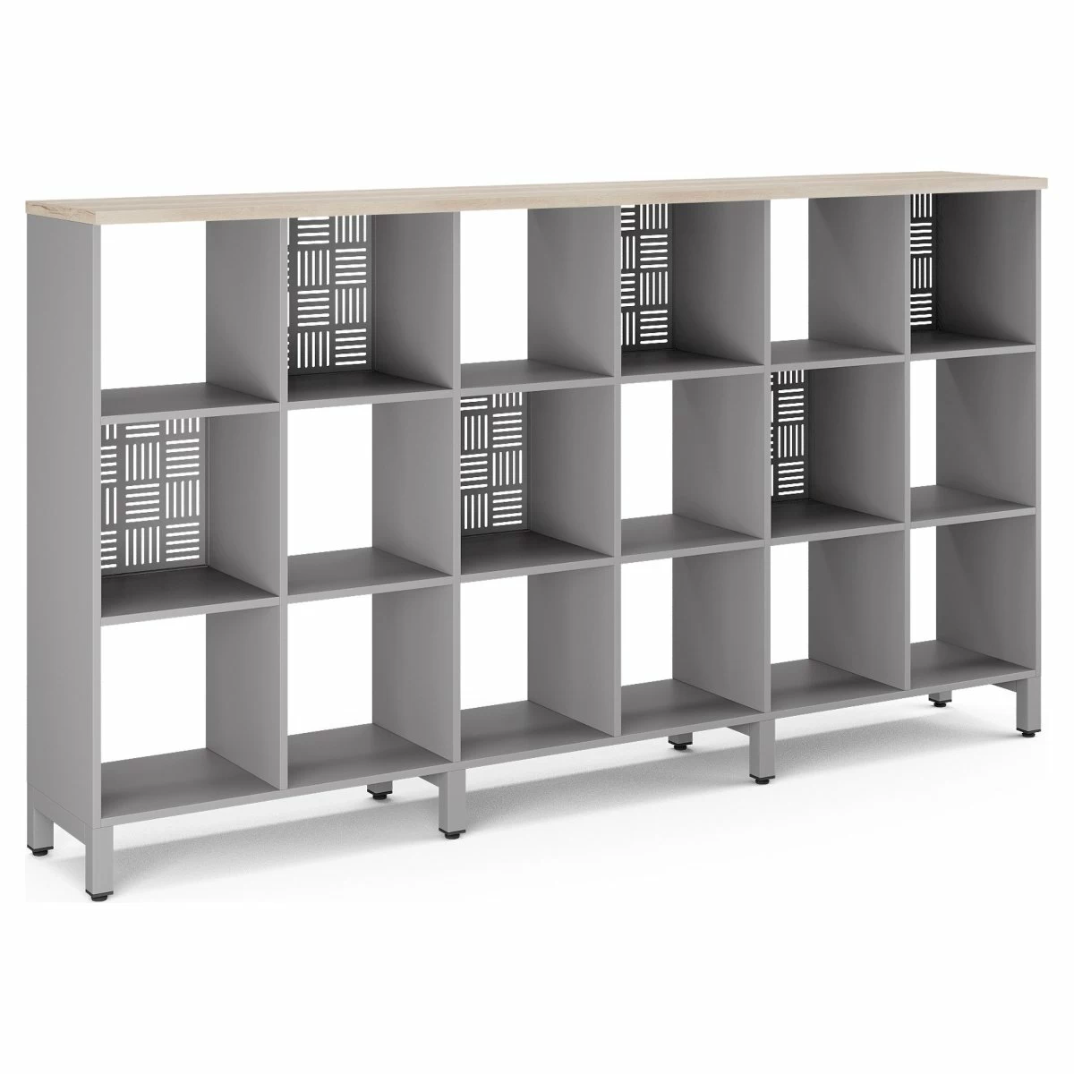 Стеллажная система Kobor SQ-3Х6 aluminum/natural