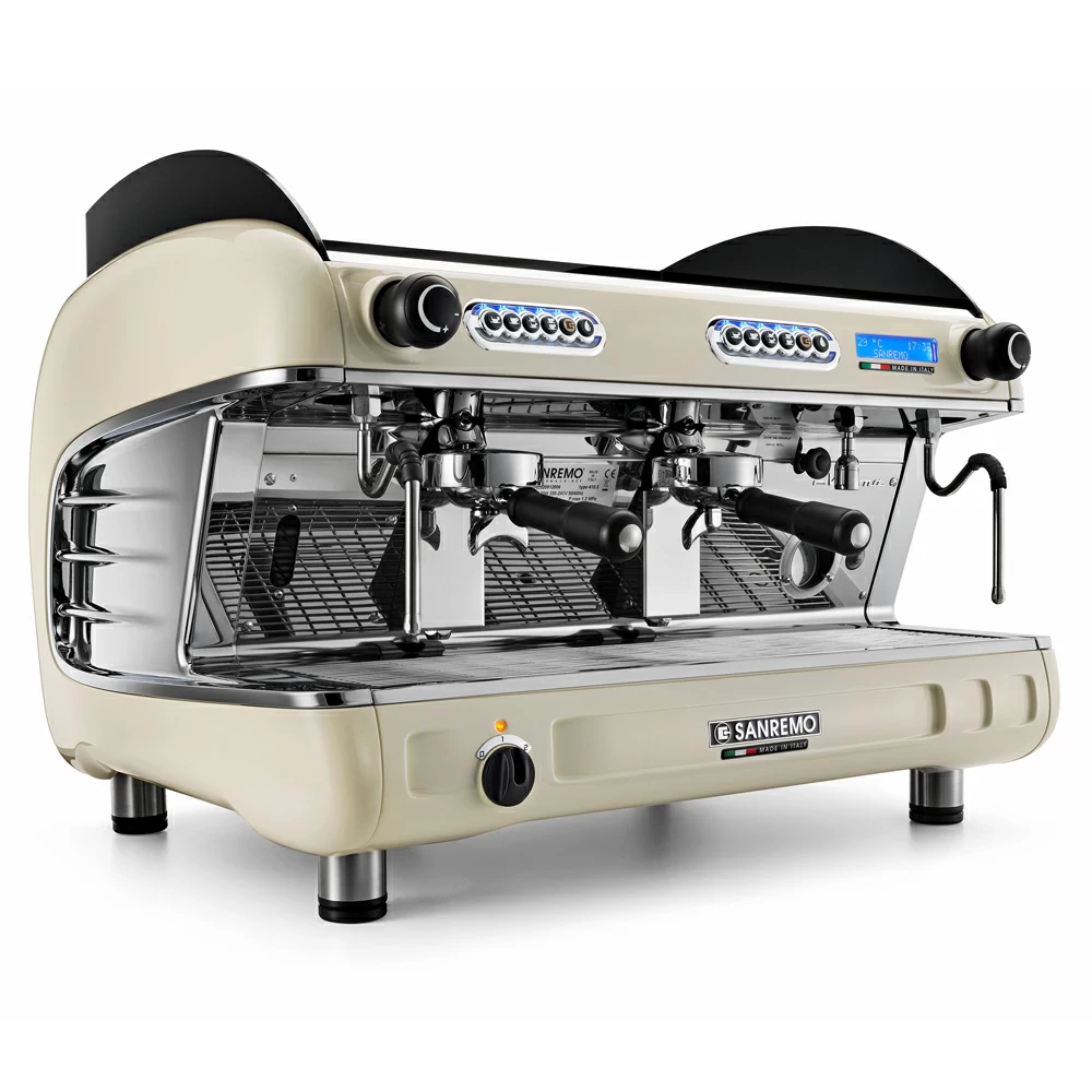 Кофемашина Sanremo Verona 2GR SED+CW (с подогревателем чашек), белая
