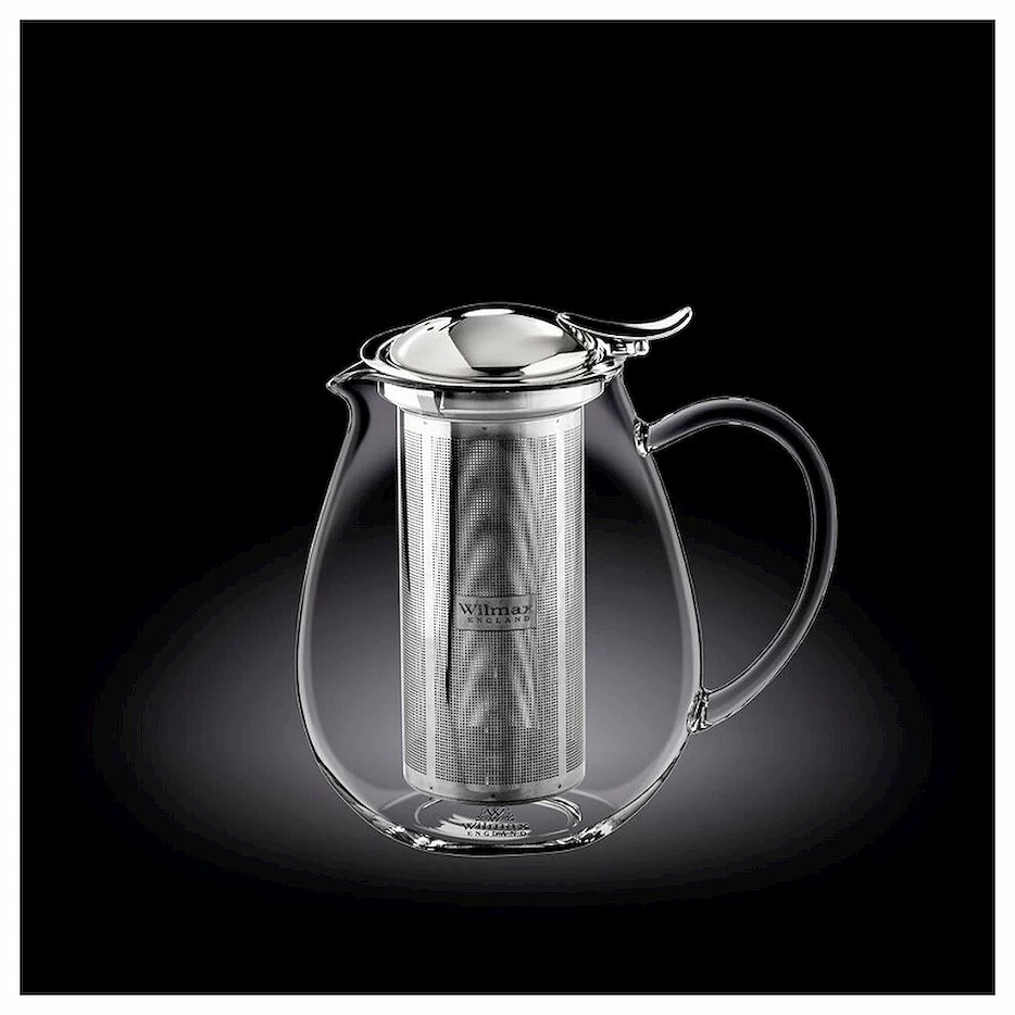 Чайник заварочный 850 мл, с откидной крышкой и колбой нерж. Thermo Glass Wilmax /1/18/