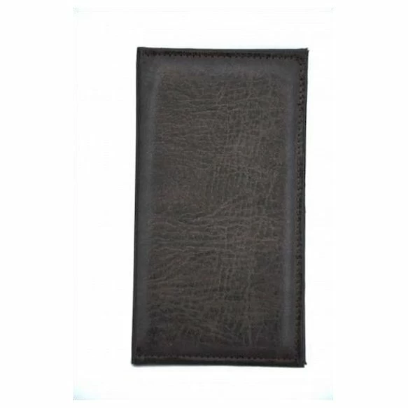 Папка для счетов 22*11см 2-х стор. кож.зам. корич.