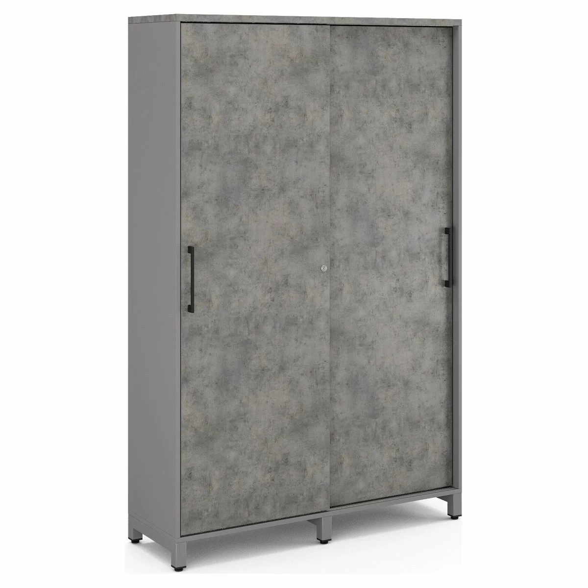 Шкаф-купе гардероб Kobor HKG/5-120/40/M aluminum/chicago