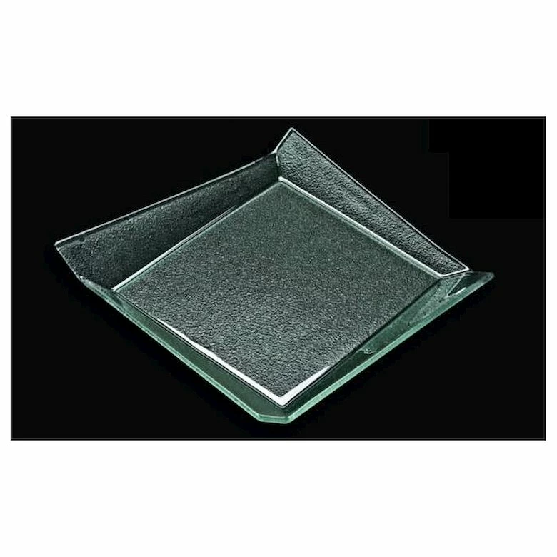 Блюдо квадратное l=250*250 мм. прозрачное стекло 3D /1/