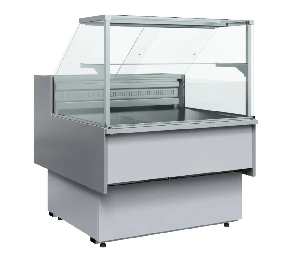 Витрина среднетемпературная Полюс Carboma GC110 SM 1,25-1, с боковинами, 0011-9006, холодильная
