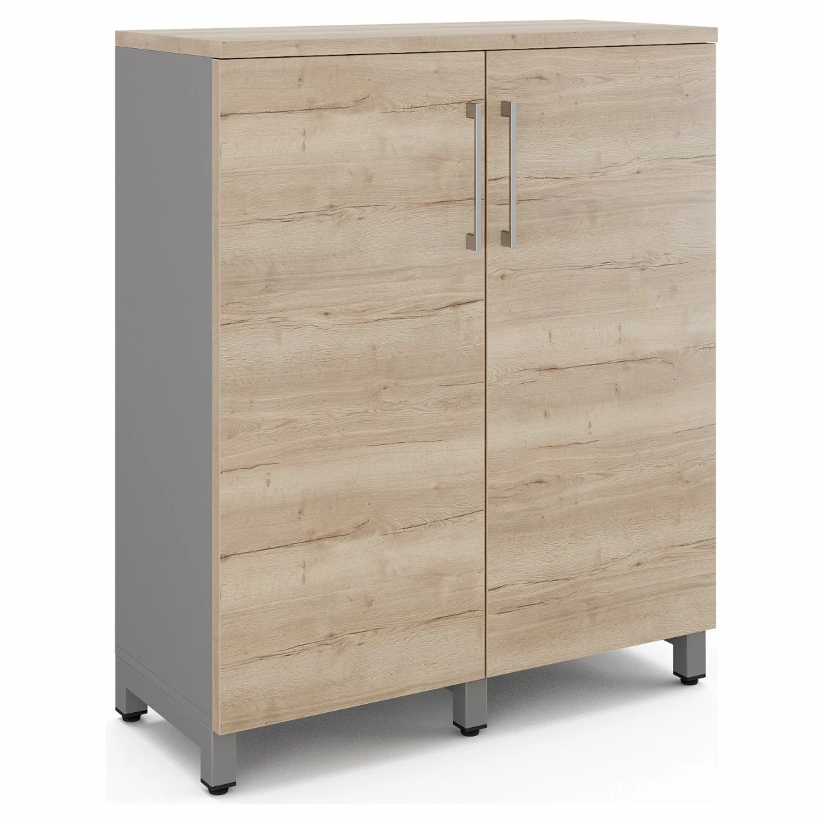 Шкаф распашной Kobor HR/3-90/60/M aluminum/natural