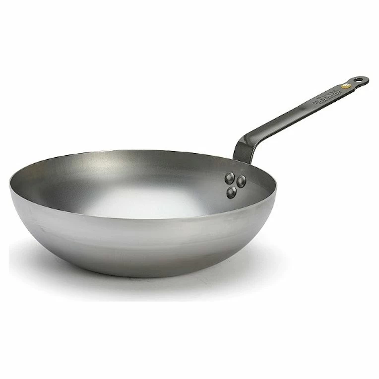 Сковорода Wok d=28 см. h=8,5 см. 2,4 л. белая сталь De Buyer /1/6/