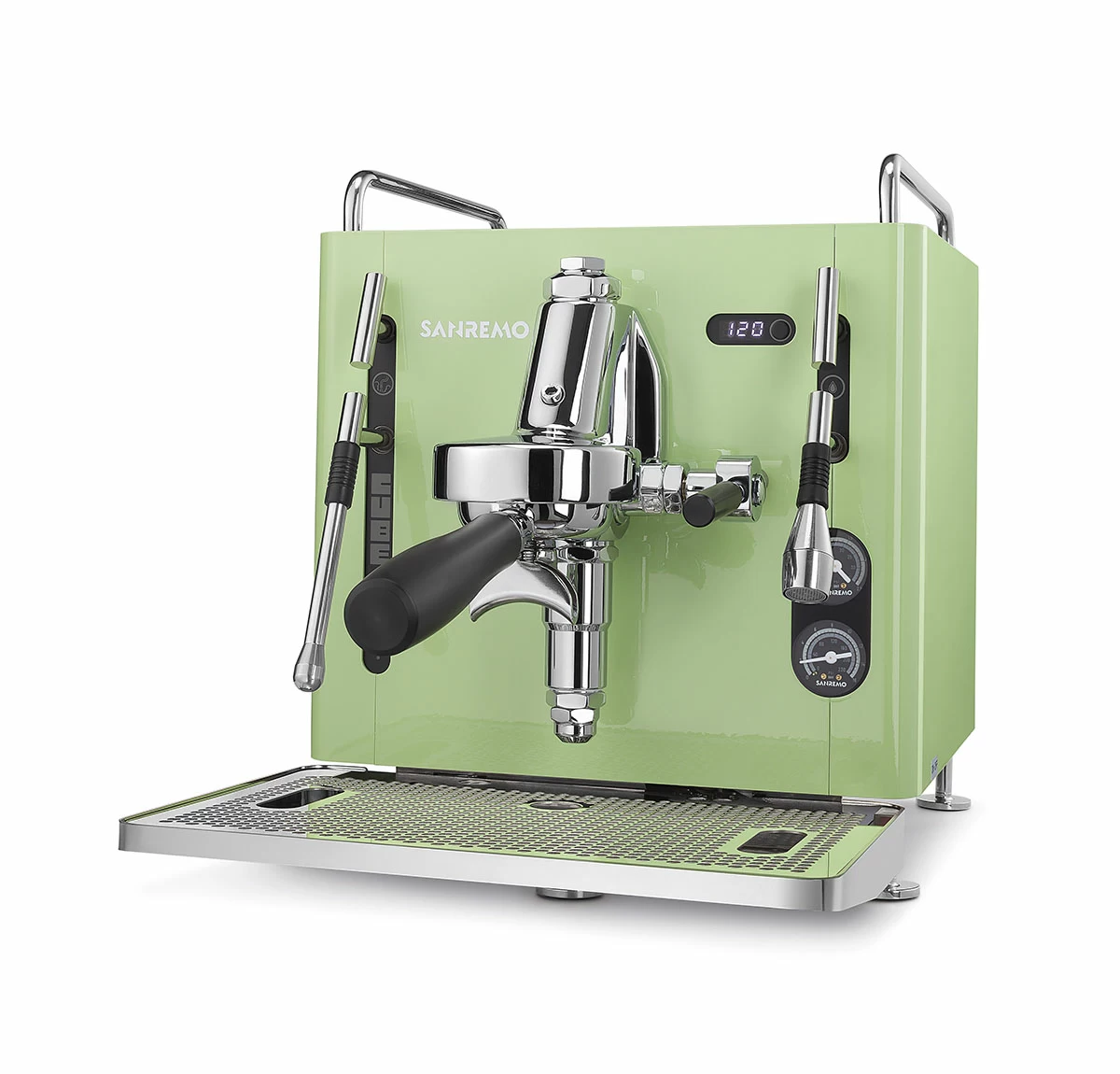 Кофемашина Sanremo Cube R Absolute 1 Gr, зеленая, wifi — ротационный насос