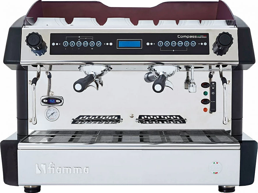 Кофемашина рожковая мультибойлерная Fiamma COMPASS 2 DB TC BLACK (автомат, 2 группы)
