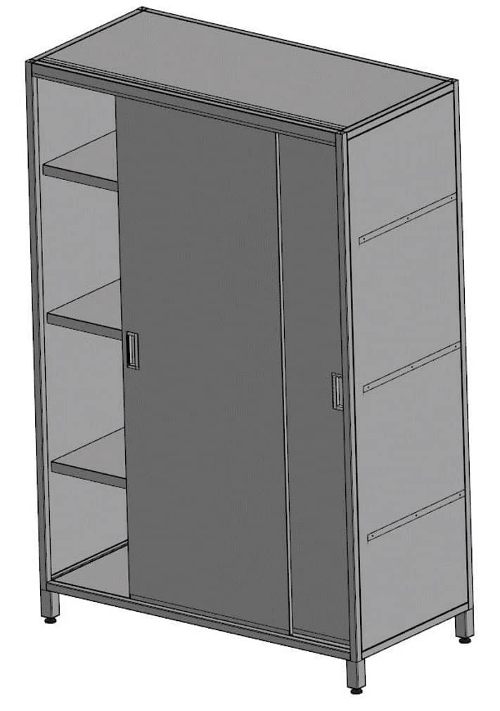 Шкаф нейтральный Рест металл ШКН-1200/600-п (GP) ("Профи", двери-купе)