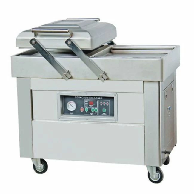 Напольная двухкамерная вакуум-упаковочная машина Hualian Machinery DZ-400/2SB SS (нерж.)