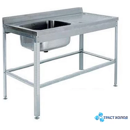 Ванна с рабочей поверхностью Atesy ВСМЦС-С-1Л.500.400-1200.600-1-02 (ВСМЦ-1/1200 с правым столом)