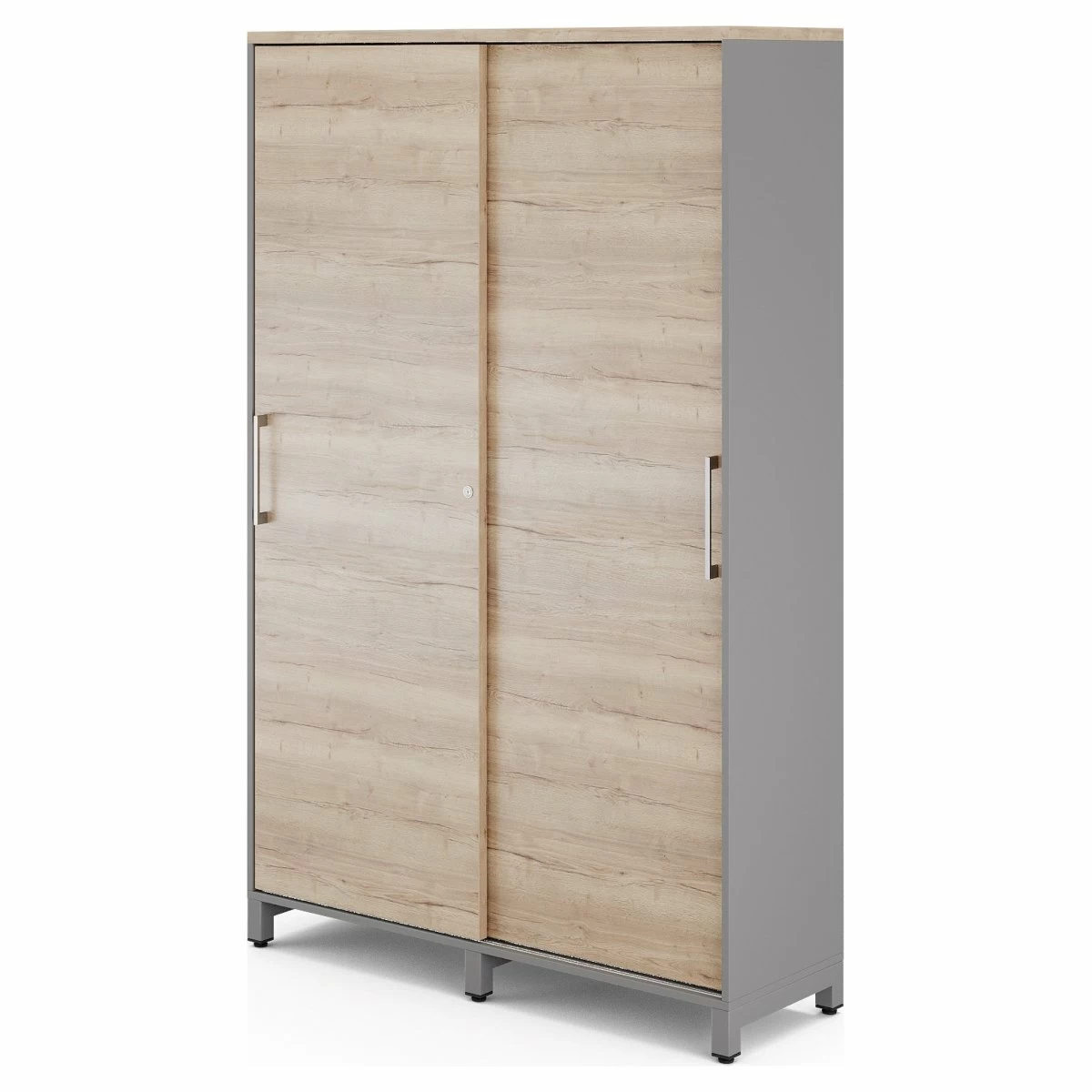 Гардероб-купе Kobor HG-120/40/M aluminum/natural