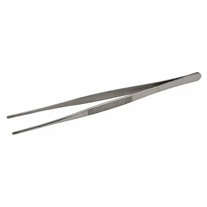 Щипцы (пинцет) 16 см. прямые, прямой кончик, нерж. MGsteel /1/