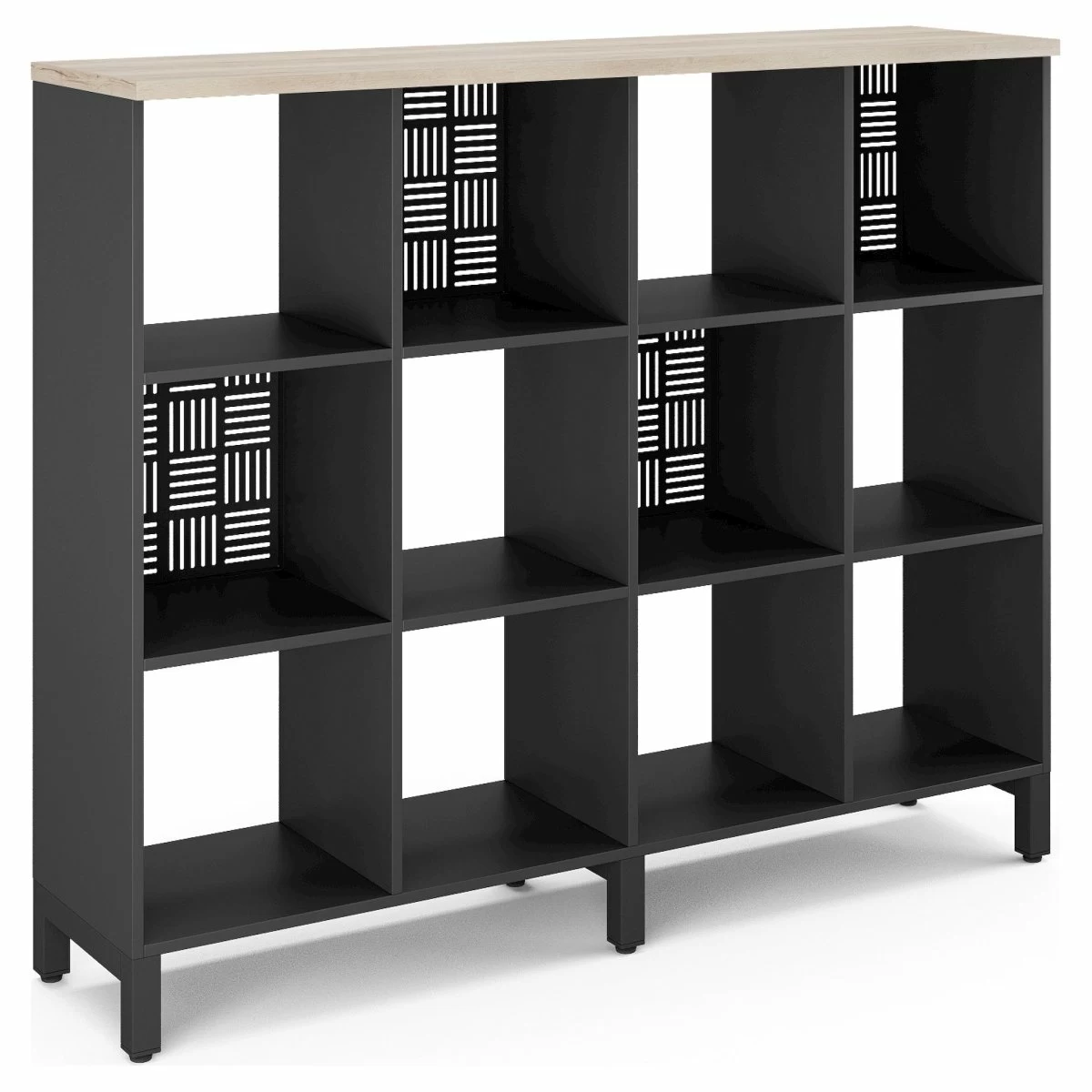 Стеллажная система Kobor SQ-3Х4 black/natural