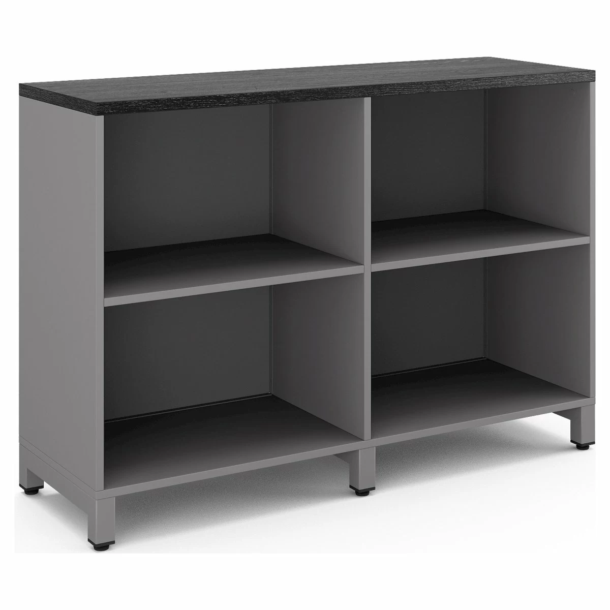Шкаф открытый Kobor HO/2-120/40/M aluminum/wood