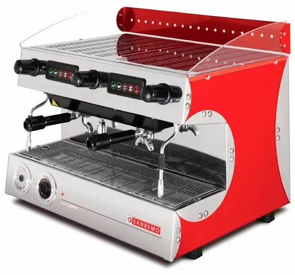 Кофемашина Sanremo Capri DLX 2 гр. 220В автомат красная