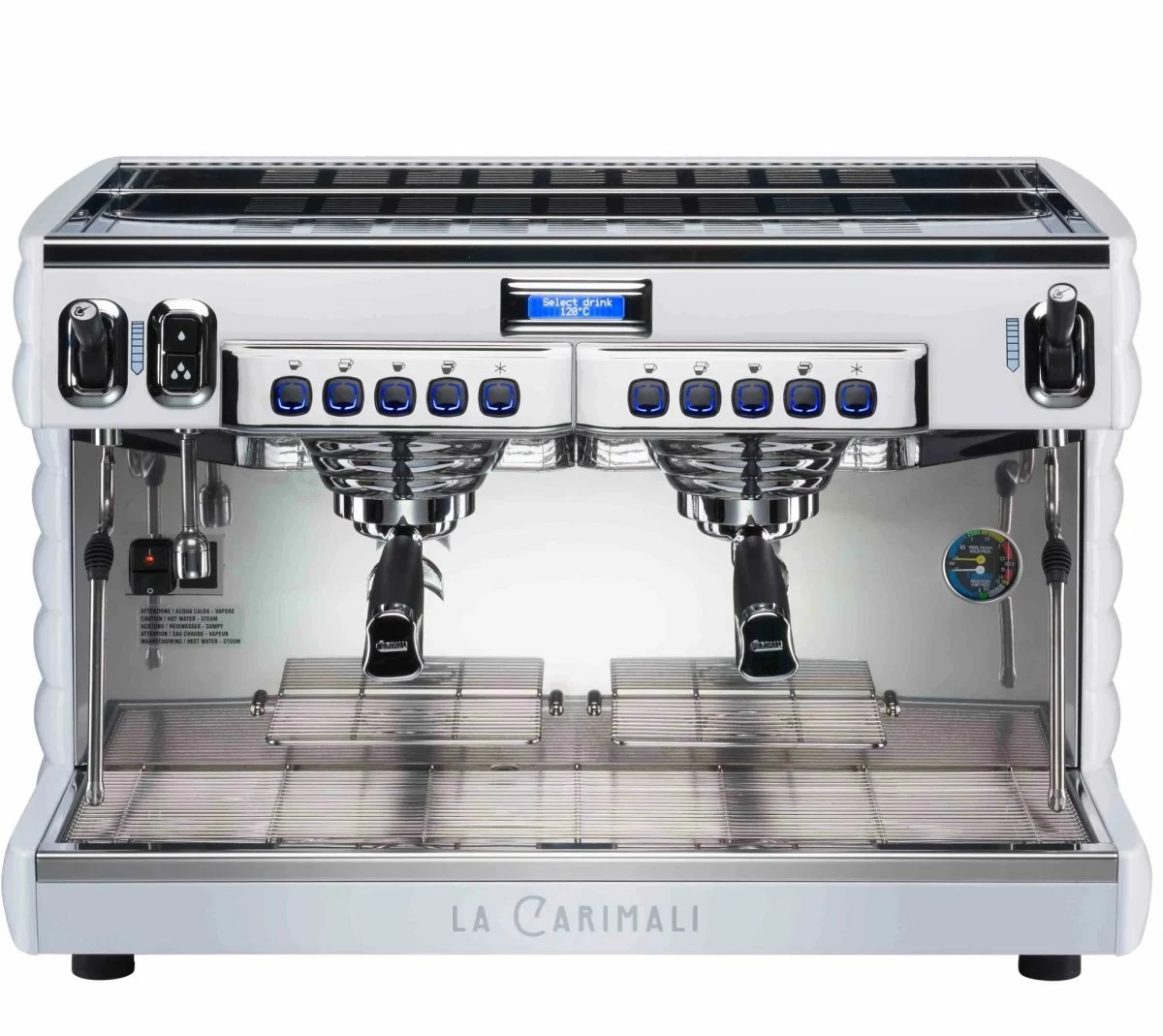 Кофемашина рожковая Carimali Bubble E2 2 группы, высокие, автомат, экономайзер,цвет белый
