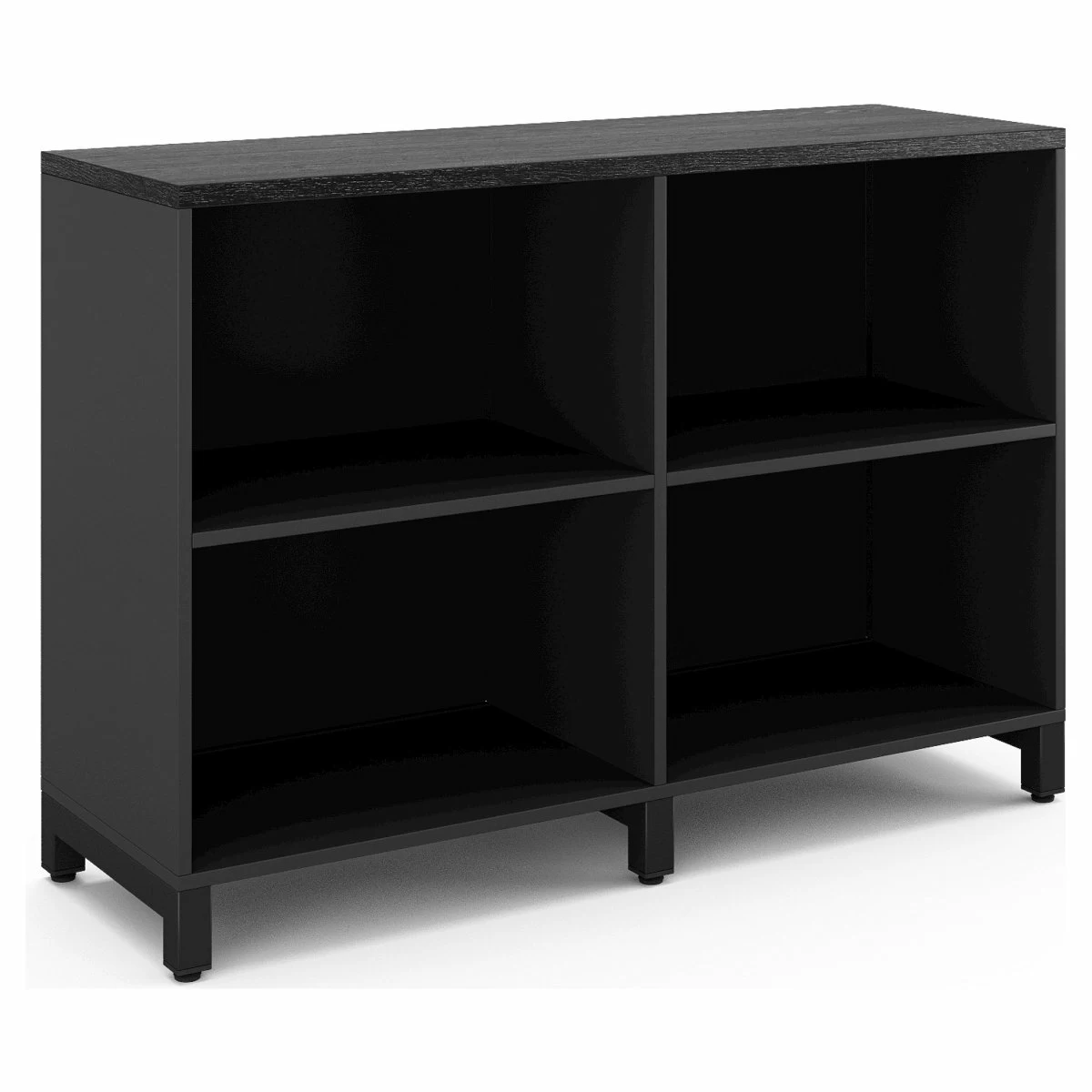 Шкаф открытый Kobor HO/2-120/60/M black/wood